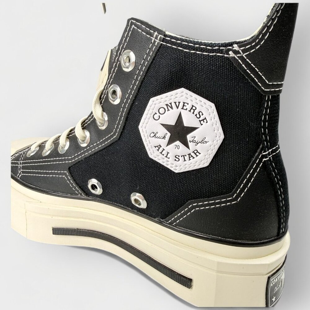Converse Chuck 70 Hi De Luxe Squared Hi‑Top Women’s Size 6.5 Black A06435C - Picture 13 of 16